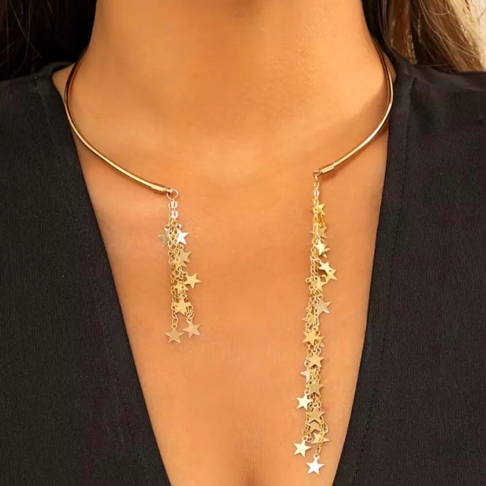 ✨✨Open Choker Cascade Star Necklace ✨✨